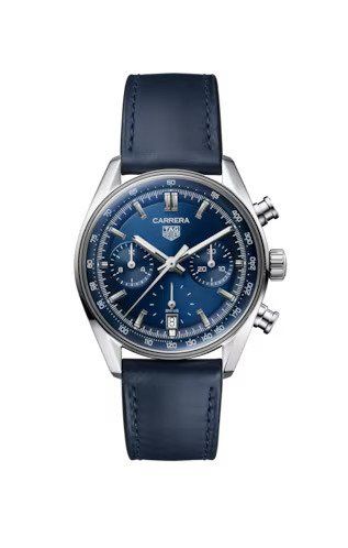 TAG Heuer Carrera Chronograph Glass Box Stainless Steel / Blue